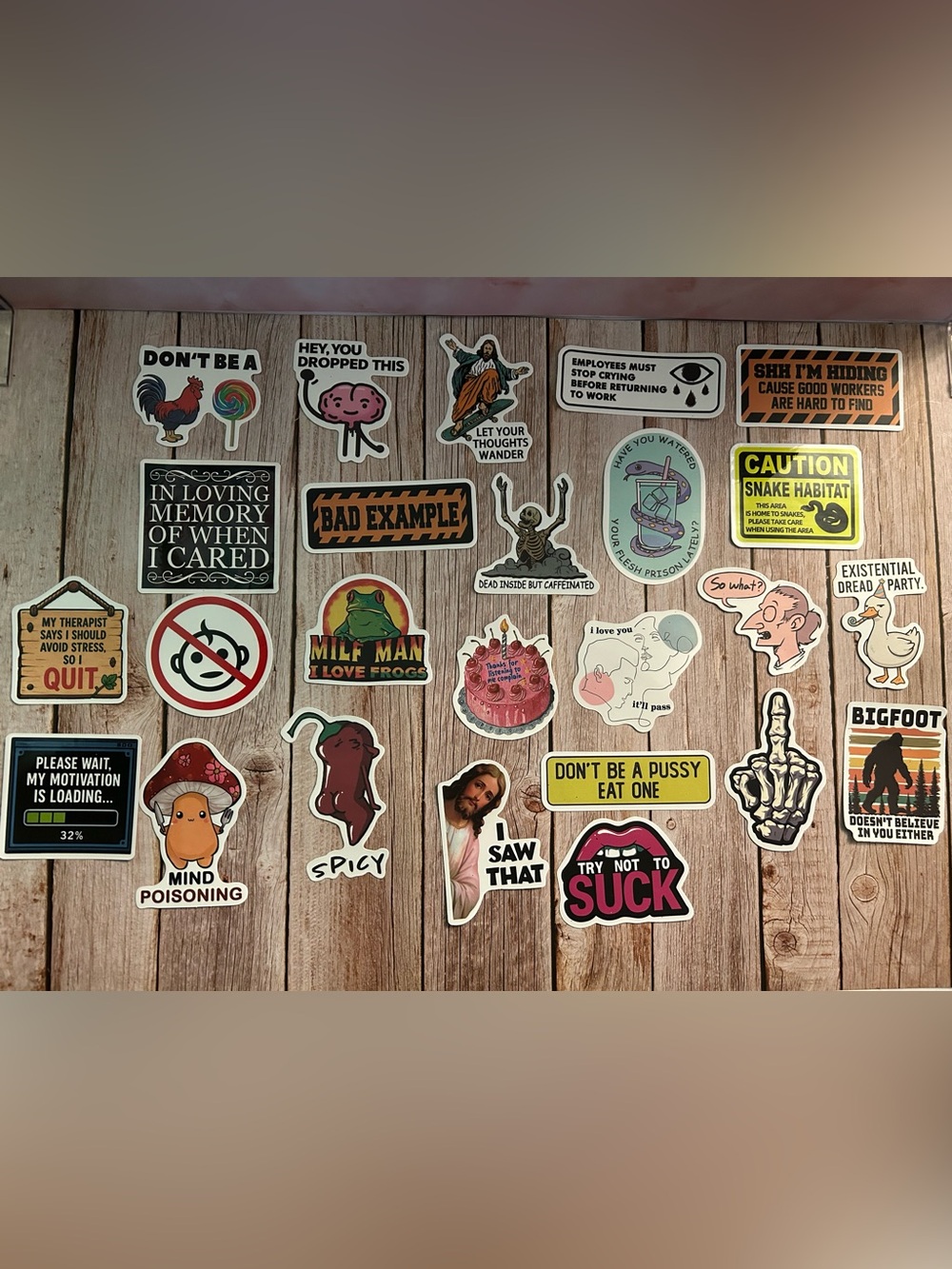 Assorted Humorous Sticker Set - Multicolor - Picture 1 of 1